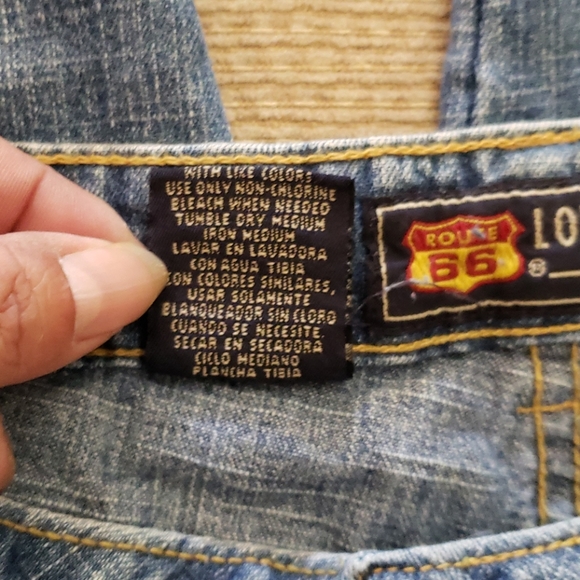 Turquoise/stud accented jeans Size 16 low rise EUC - Picture 7 of 13